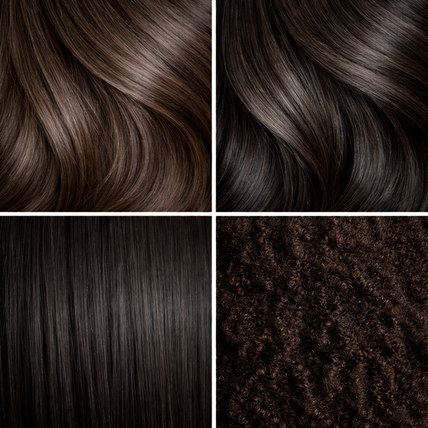 Dark browns or Black
