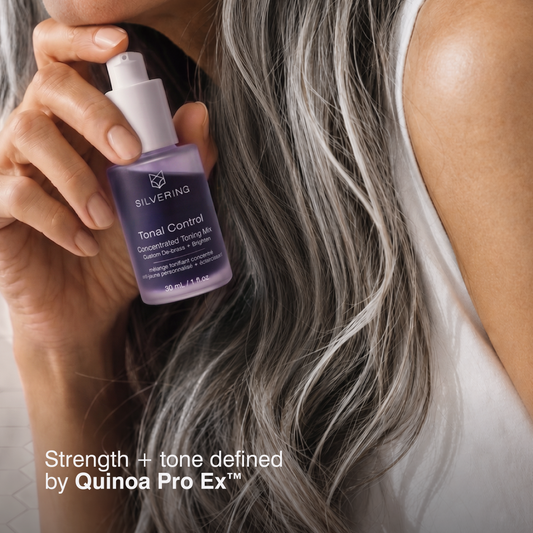 silver hair

Tonal Control purple shampoo alternative for gray, silver and white hair with  and Quinoa Pro Ex benefits -even toning with shine and softening