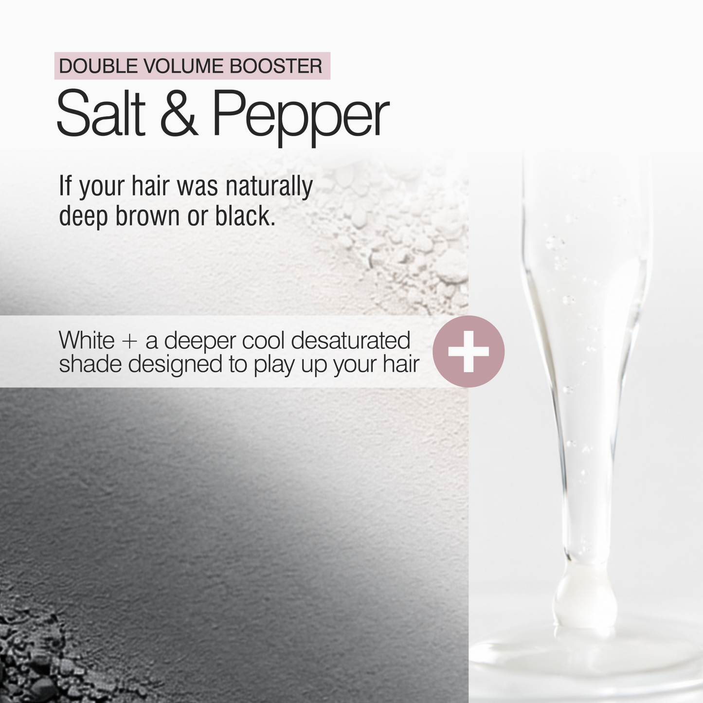 Border Line Double Salt & Pepper with white and deeper cool tones for silver, gray and white hair