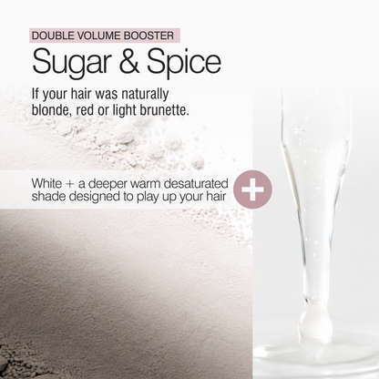 Border Line Double Sugar & Spice with white and deeper warm tones for silver, gray and white hair