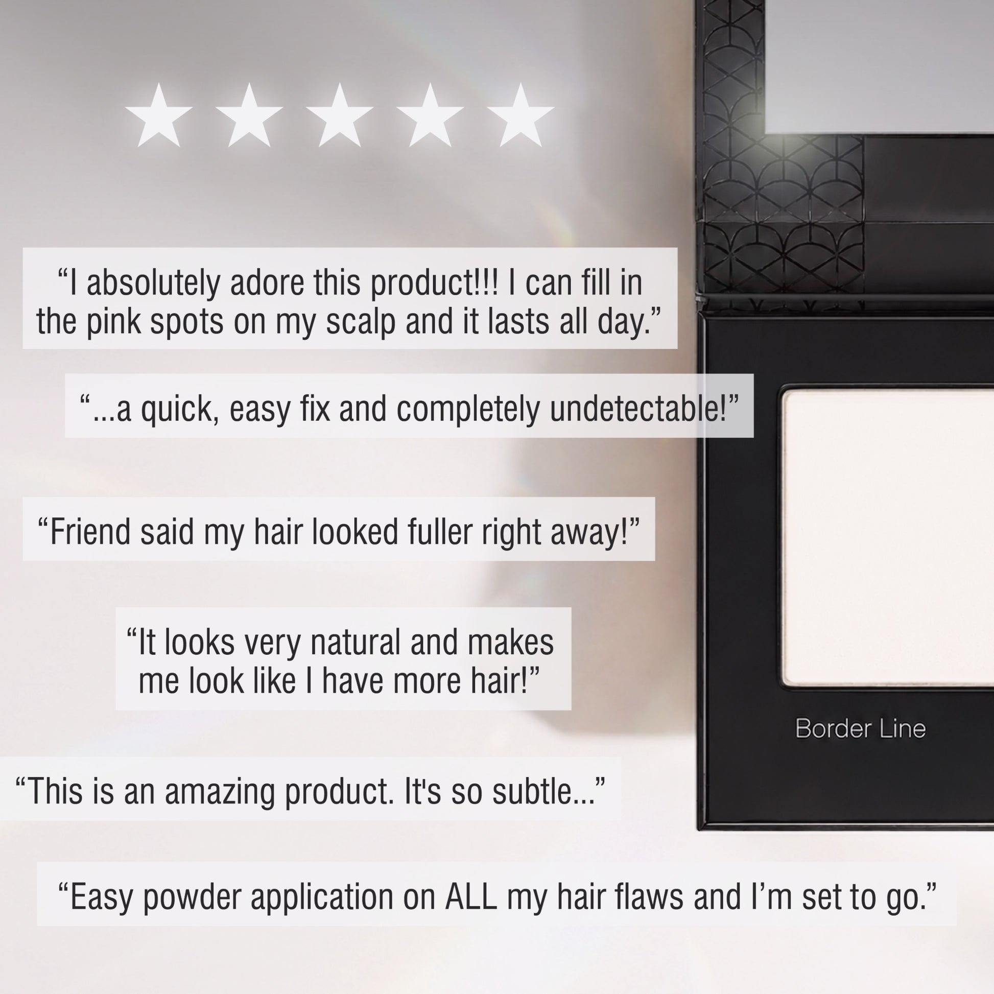 Customer reviews for Border Line White optical filler for thinning silver hair