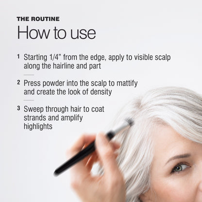 How to apply Border Line White optical filler along the hairline and part for natural-looking fullness
