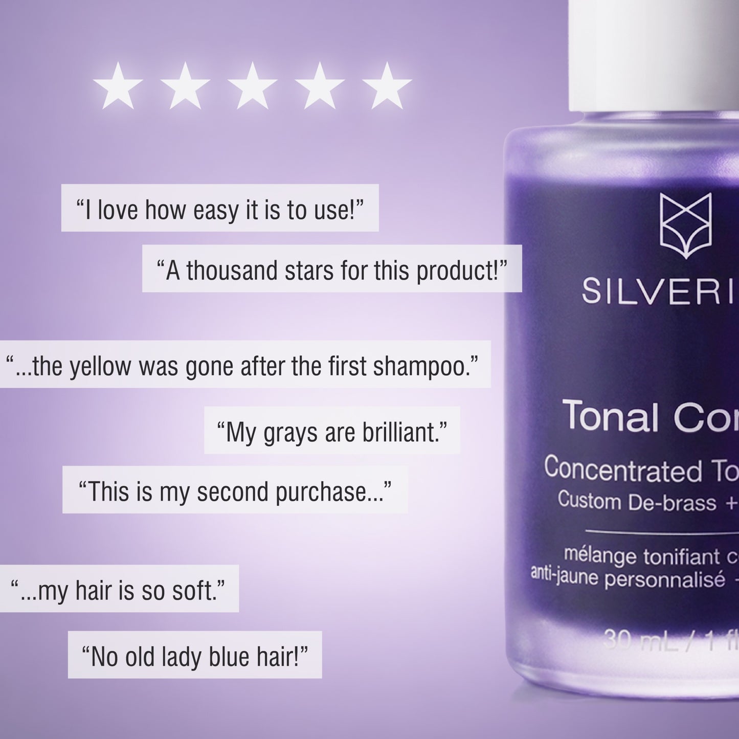 Tonal Control reviews for a purple shampoo alternative that brightens gray hair and removes yellow tones